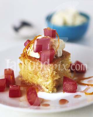 Rhubarb & Lemon Cake photo