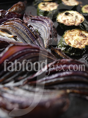 Roast Courgettes Onions photo
