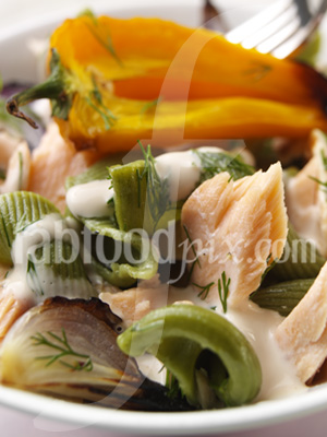 Salmon Pasta salad photo