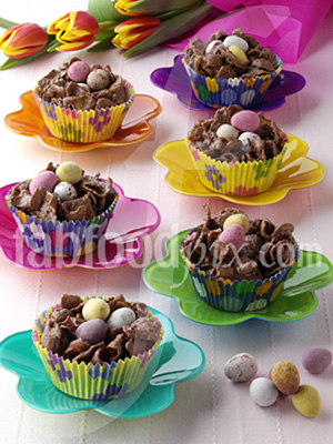 Chocolate easter nests photo