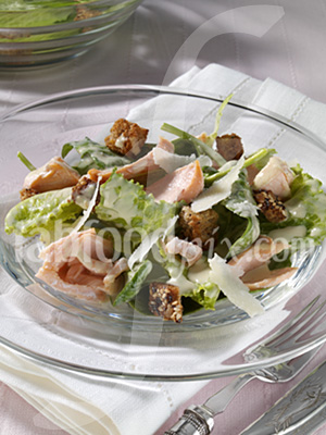 Salmon Caesar salad photo