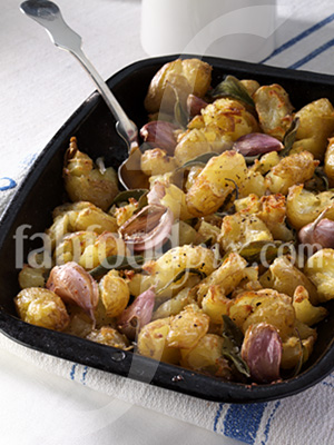 Roast new potatoes photo
