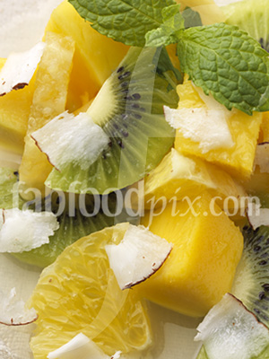 Tropical fruit salad photo