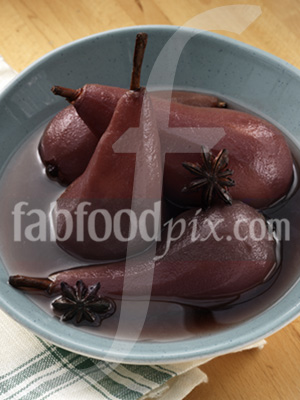 poached pears photo