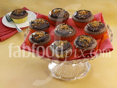 Gold top choc cupcake photo