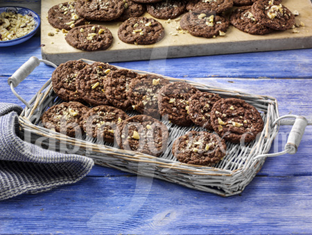 Chocolate hazelnut cookies photo