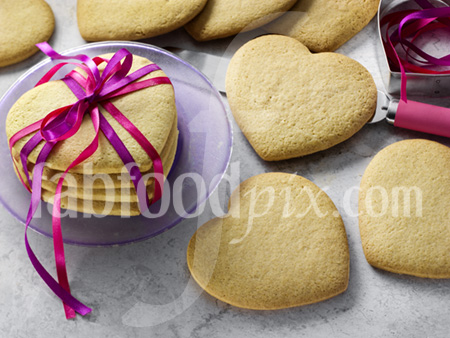 Heart shaped sugar cookies photo
