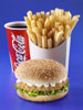 Burger Chips Coke photo