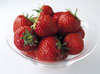 Bowl of strawberries photo