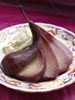 Red wine pears photo