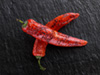 Flamed chillies photo
